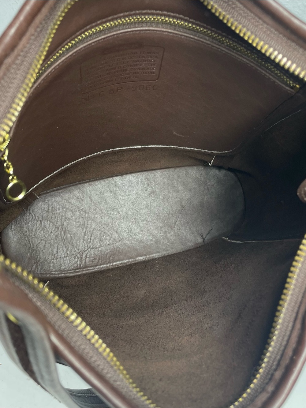 VTG COACH 9060 Legacy Slim Duffle Sac Shoulder Bag Handbag Dark Brown Costa Rica - Picture 7 of 9